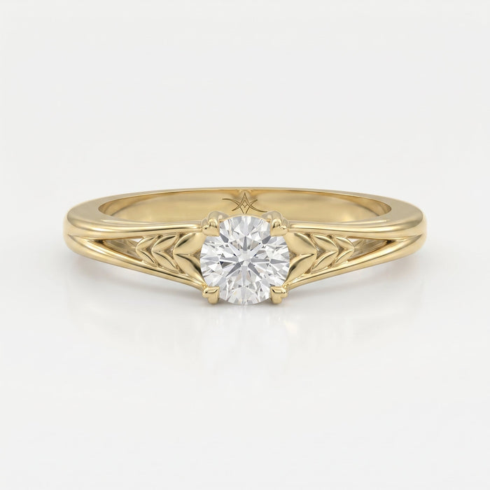 Enchanted Solitaire Design Vintage Ring, view 1