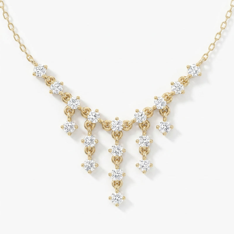 Round Diamond Fashion Necklaces, view 1