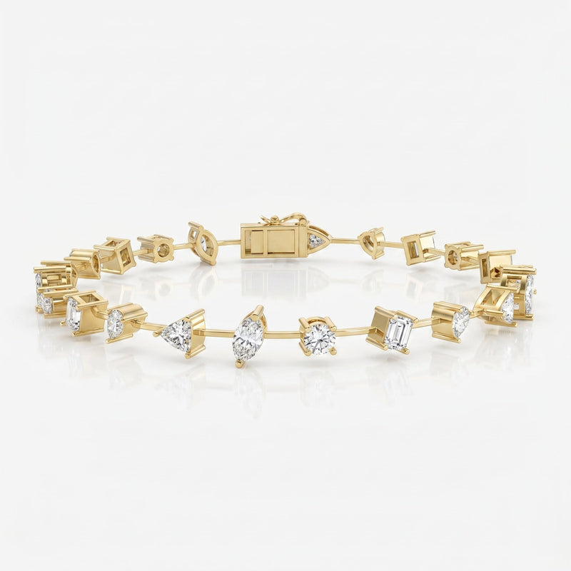Luxury Multi-Shape Diamond Fashion Bracelet, view 1