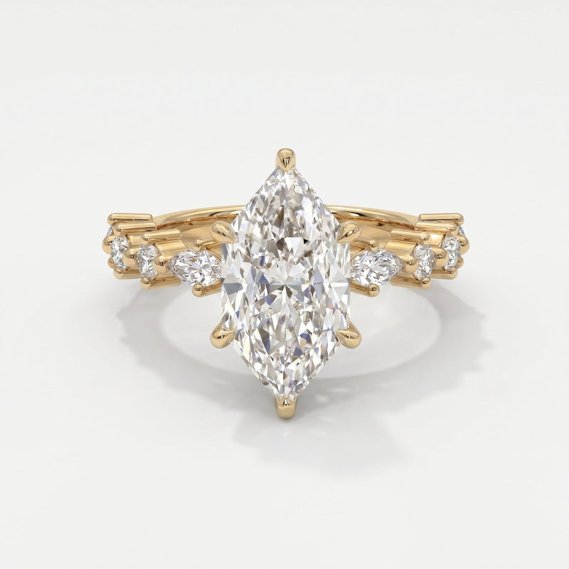 Dutch Marquise Cut Lab Grown Diamond Engagement Ring, view 1