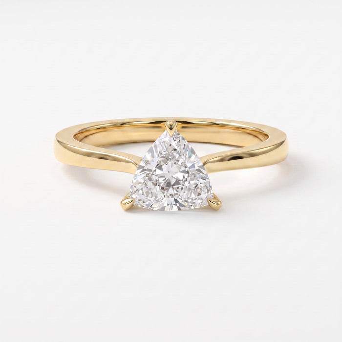 Trillion Cut Lab-Grown Diamond Solitaire Engagement Ring, view 1