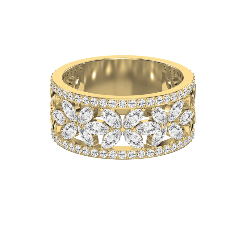 Crafted Round & Marquise cut Diamond Band, view 1