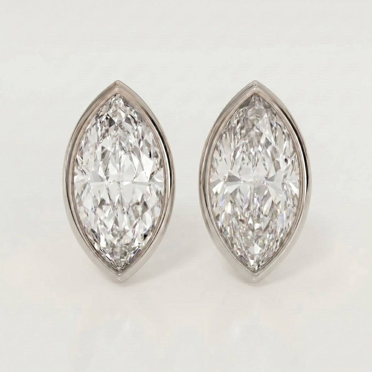 Marquise Cut Diamond Stud Earrings, view 5