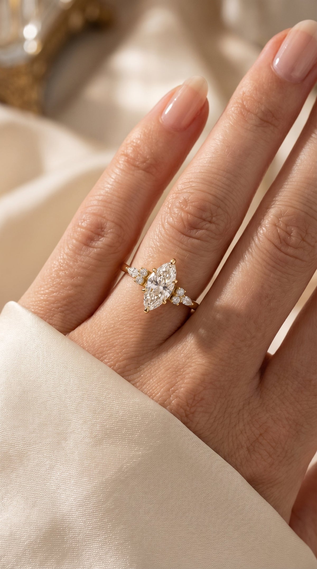 Noble Arc Marquise Ring, view 2
