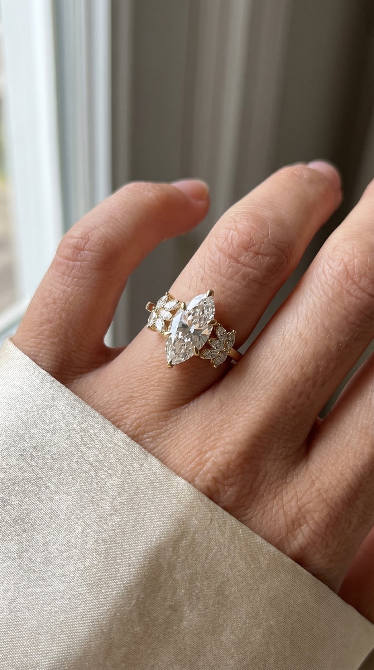 Petal Élan Marquise Ring, view 2