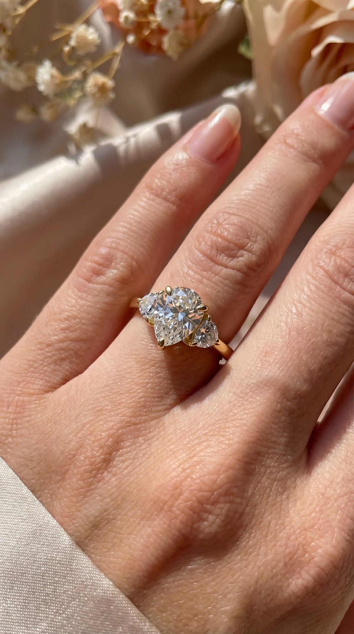 Everlasting Tear Pear Ring, view 2