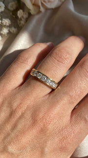 Channel Set Round Diamond Half Ring, view 2