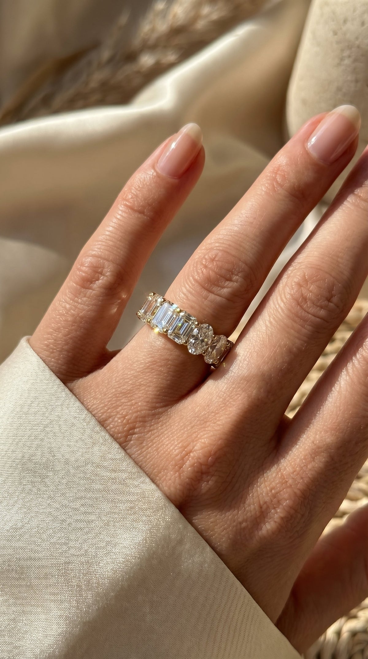 Mixed Cut Diamond Full Diamond Ring, view 2