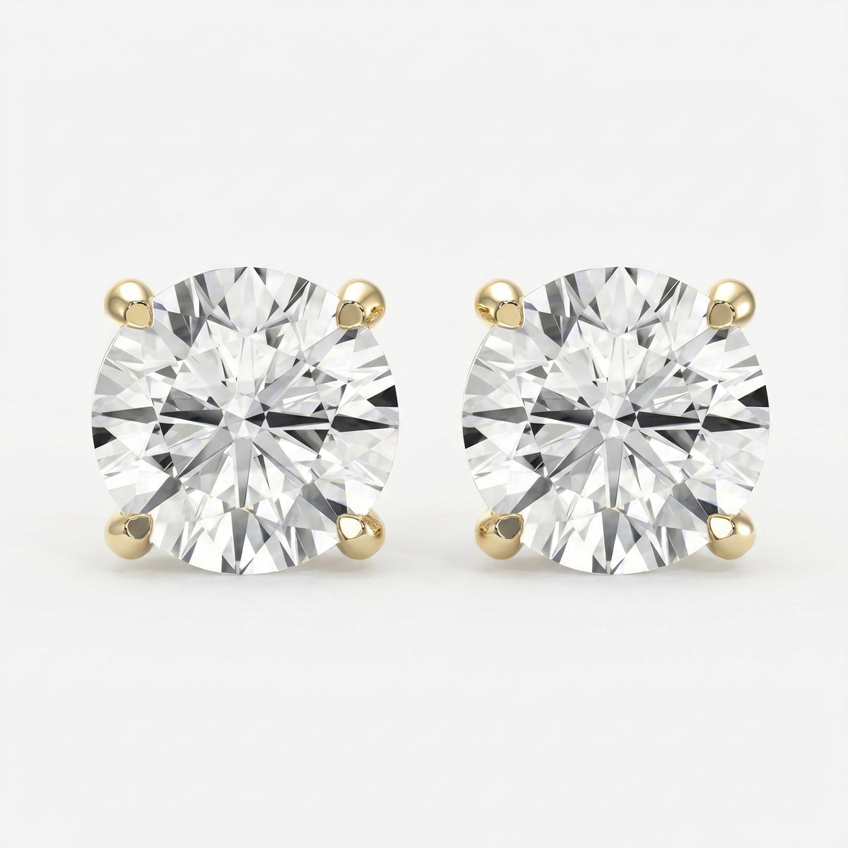 Round Diamond Stud Earring, view 1
