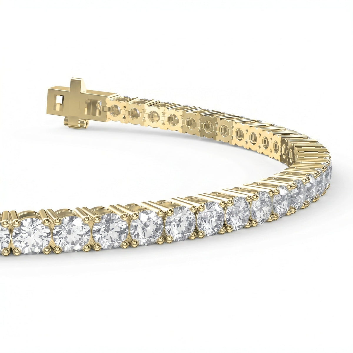 Round Shape Diamond Tennis Bracelet, view 4