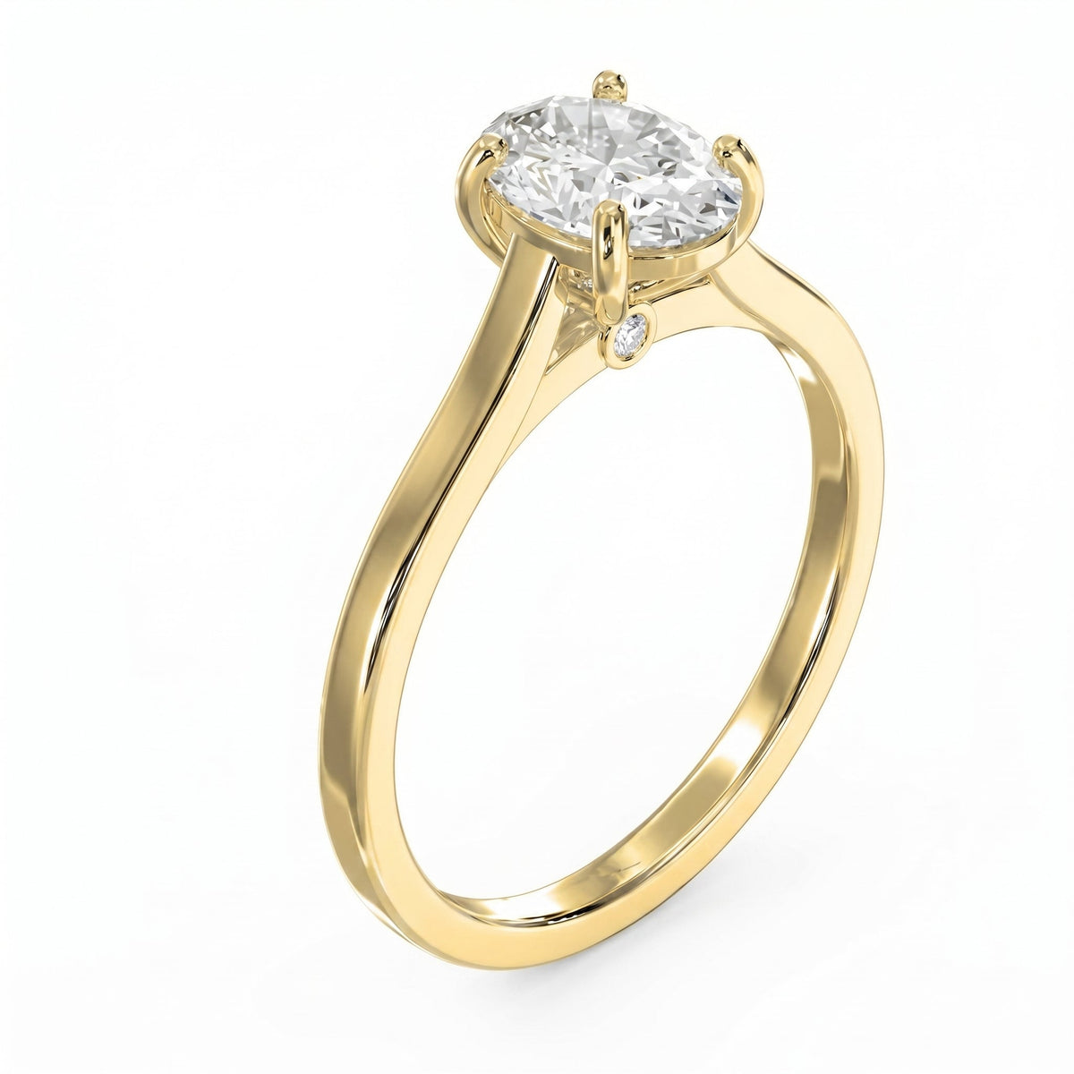 Classic Prong Solitaire Engagement Ring, view 3
