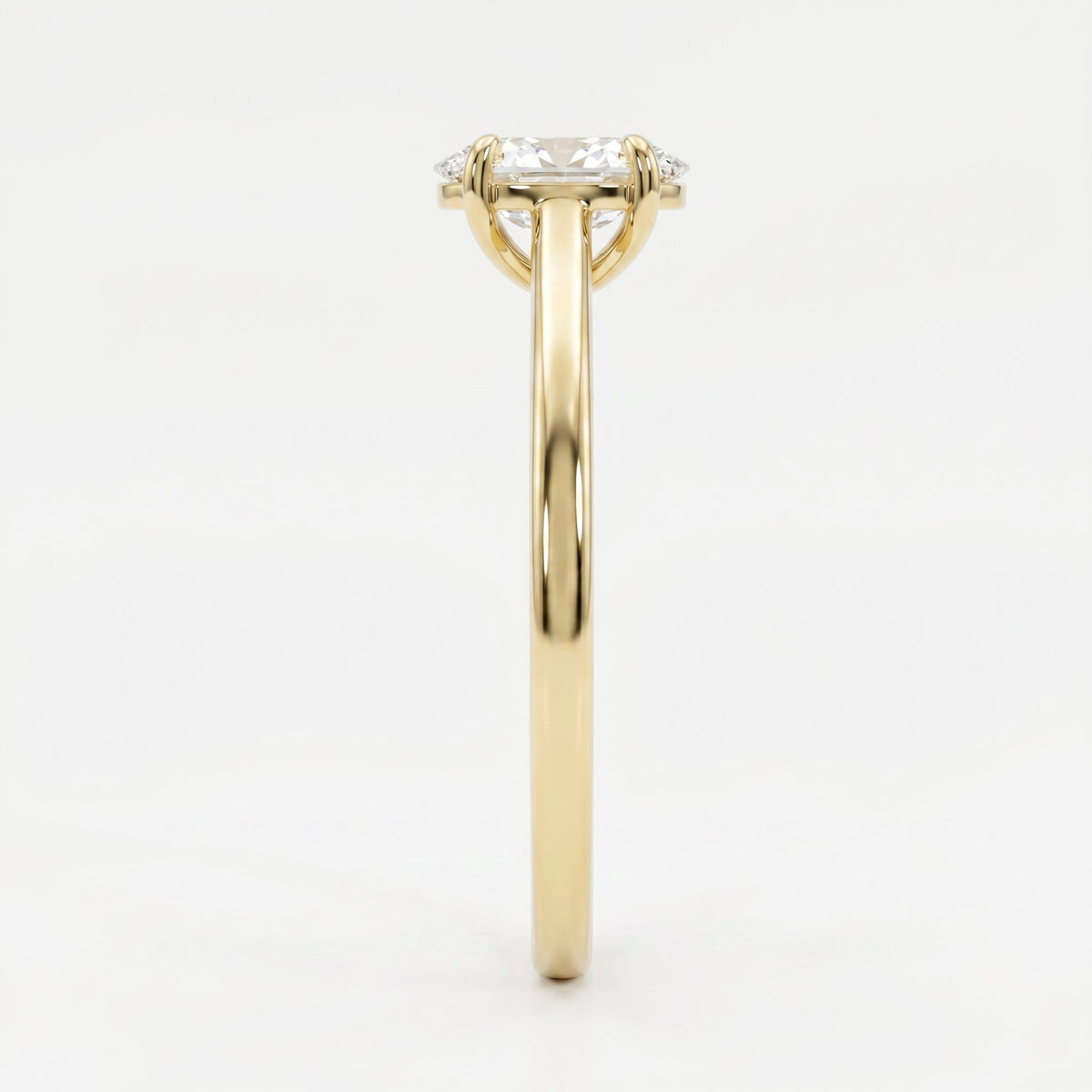 Classic Prong Solitaire Engagement Ring, view 4