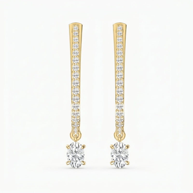 Hoops Diamond Pavé Solitaire, view 1