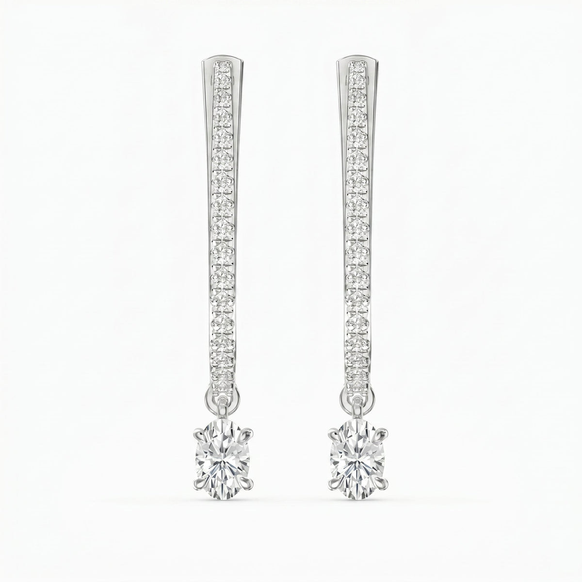 Hoops Diamond Pavé Solitaire, view 5