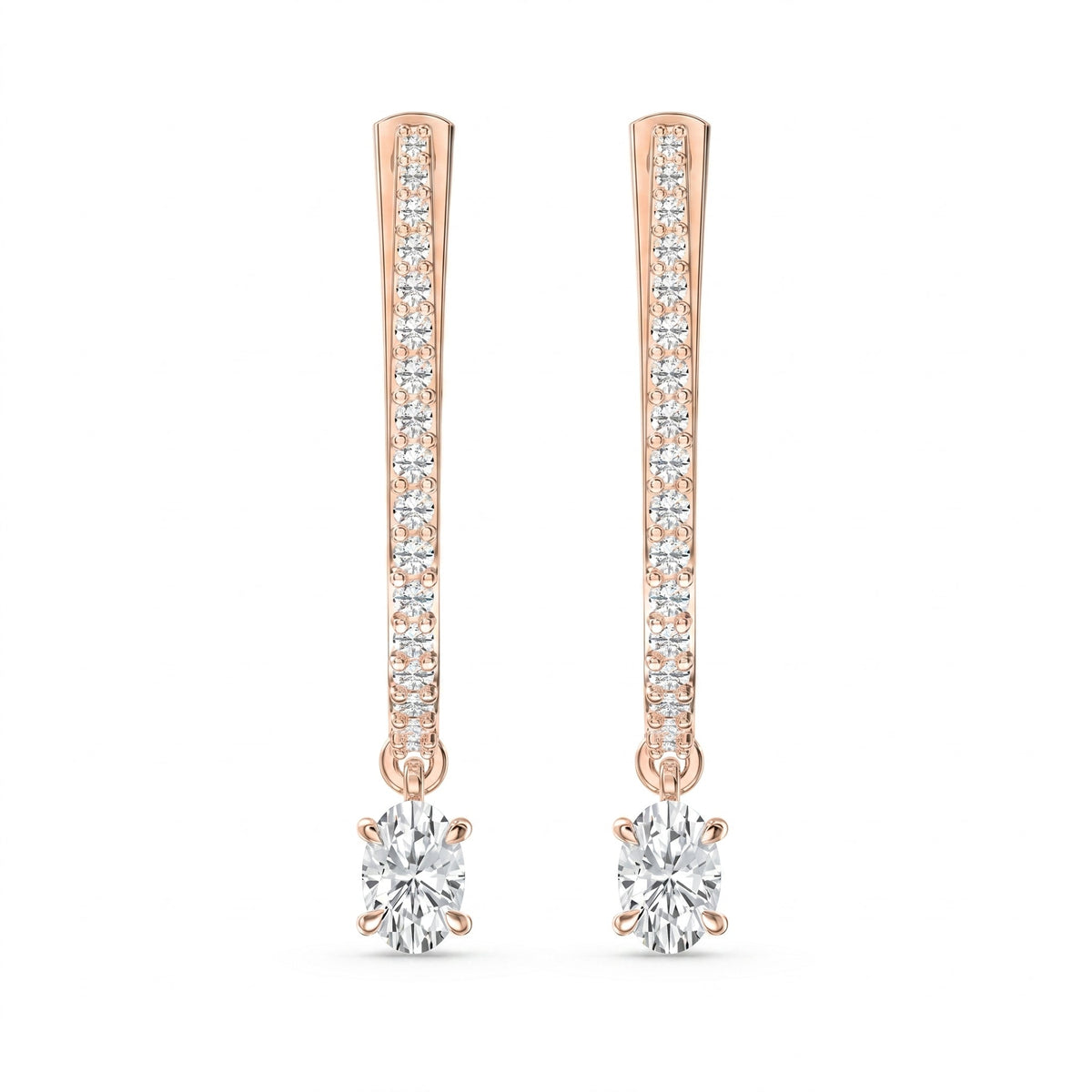 Hoops Diamond Pavé Solitaire, view 6