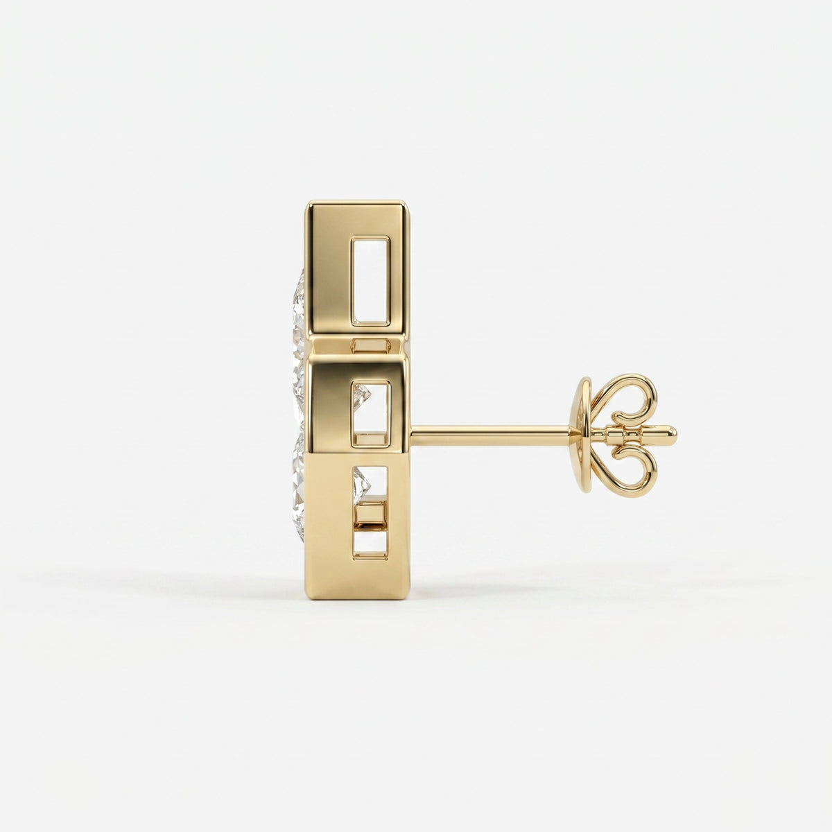 Star design Kitestar Diamond Earring Stud, view 4