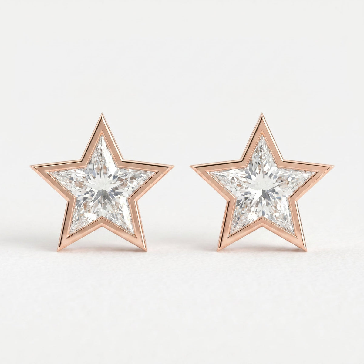 Star design Kitestar Diamond Earring Stud, view 5