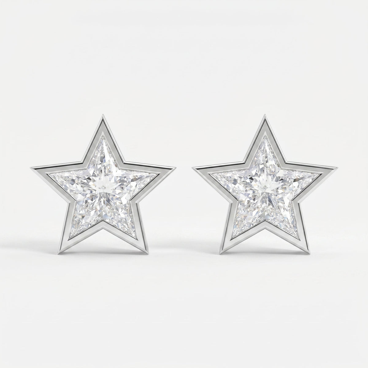 Star design Kitestar Diamond Earring Stud, view 6