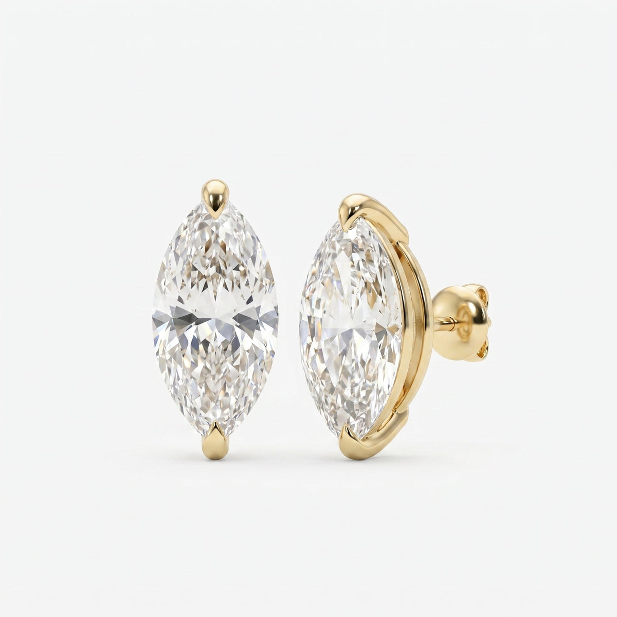Luxury Marquise Cut Diamond Stud Earrings, view 3