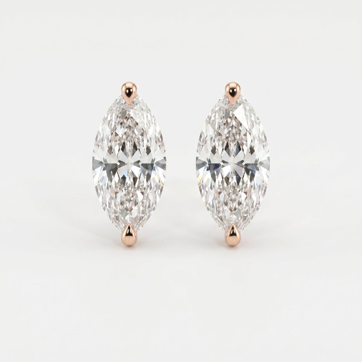Luxury Marquise Cut Diamond Stud Earrings, view 6