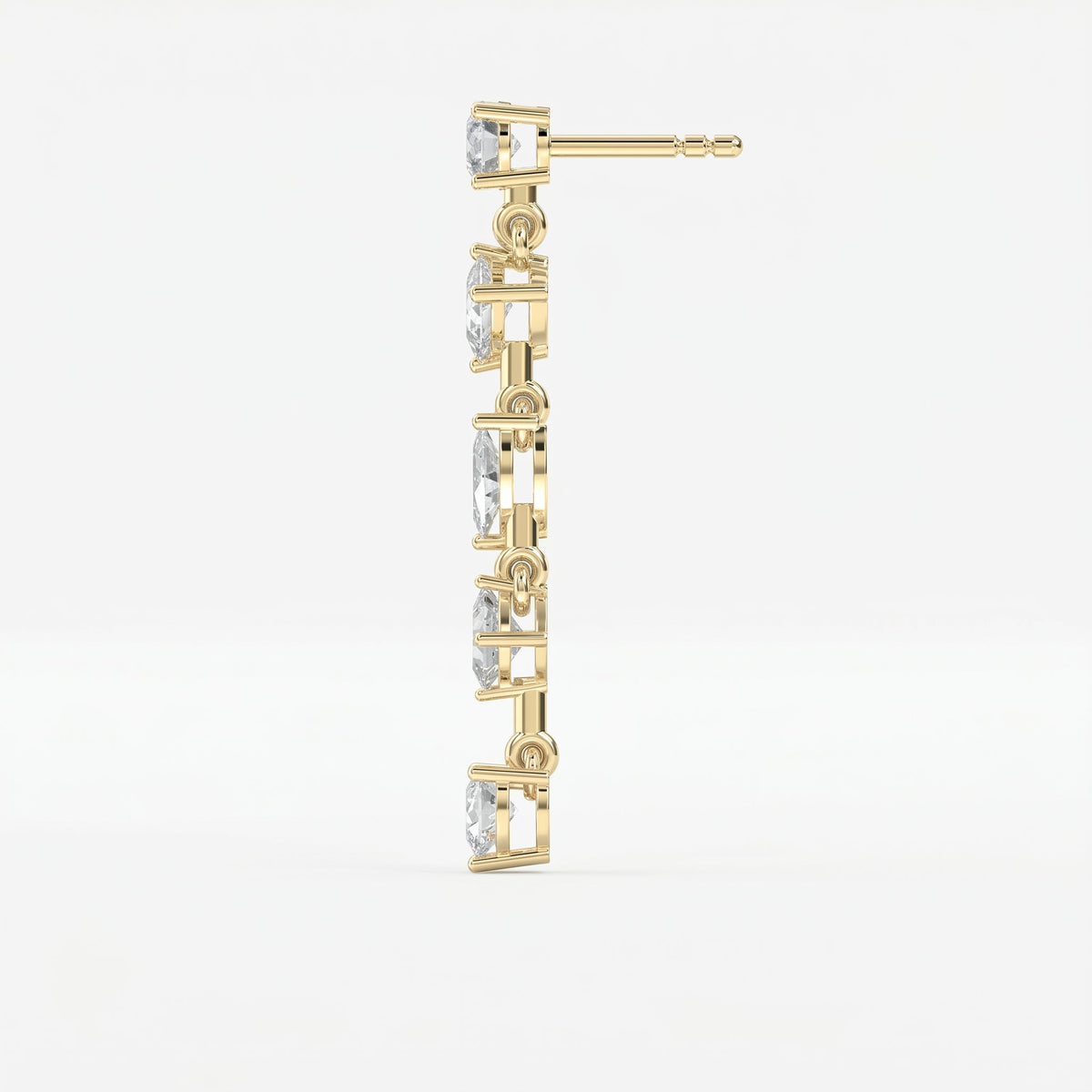 Multi Shape Diamond Drop Earring, view 4