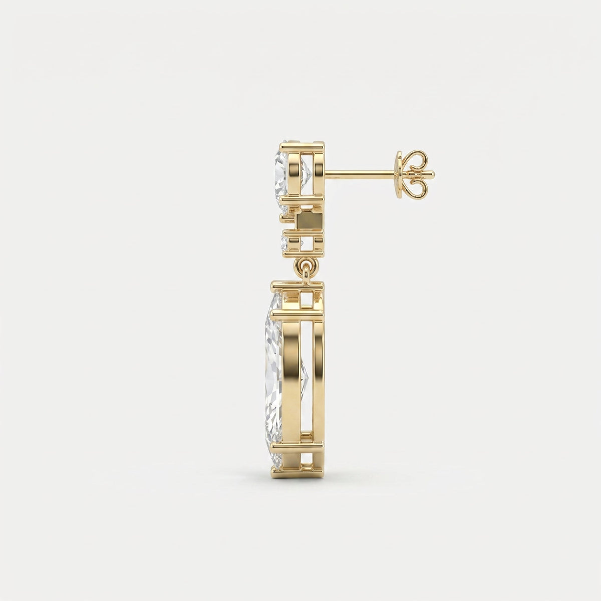 Triple Cut Drop Dangle Design Earring, view 4