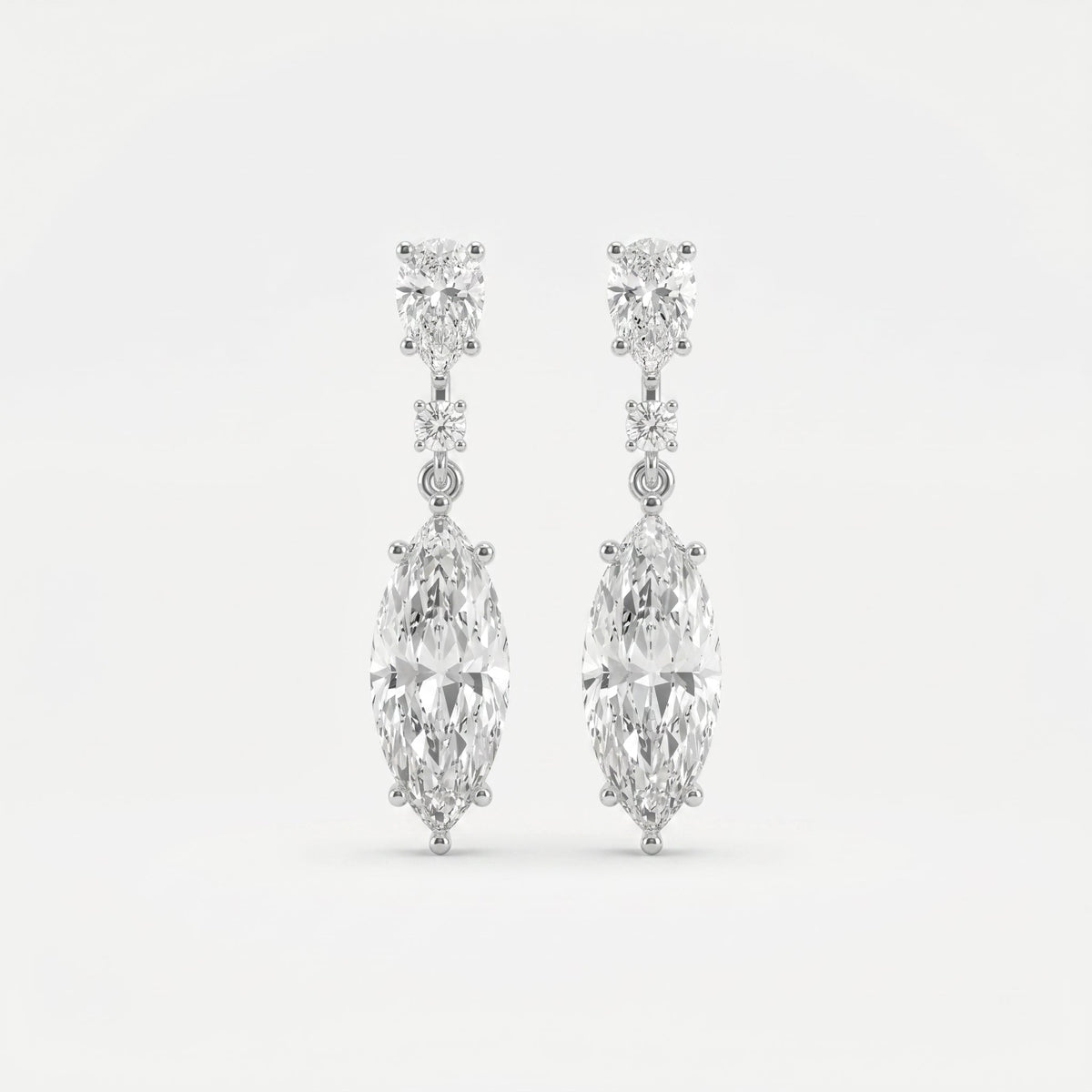 Triple Cut Drop Dangle Design Earring, view 5