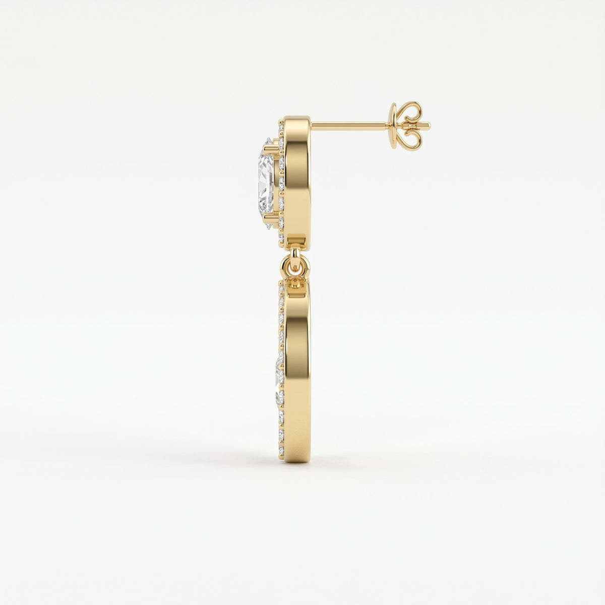 Elegant Multi Diamond Drop & Dangle Earring, view 4