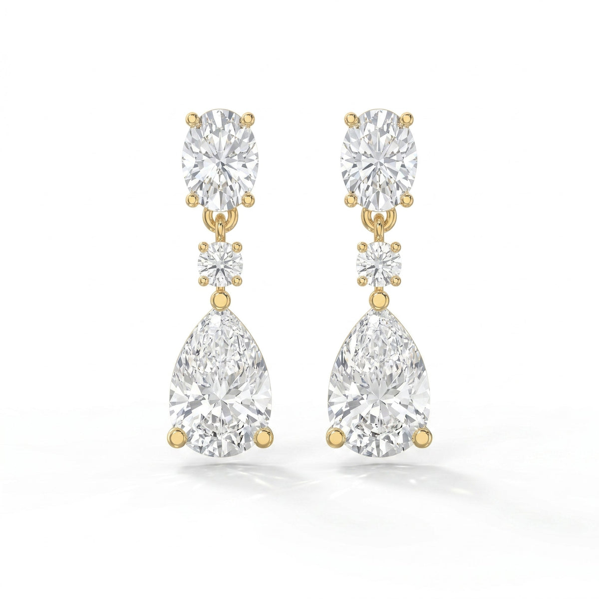 Elegant Diamond Drop Dangle Earring, view 1