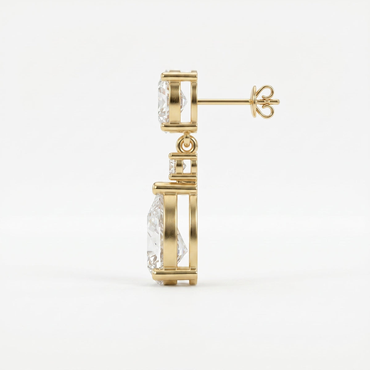 Elegant Diamond Drop Dangle Earring, view 6