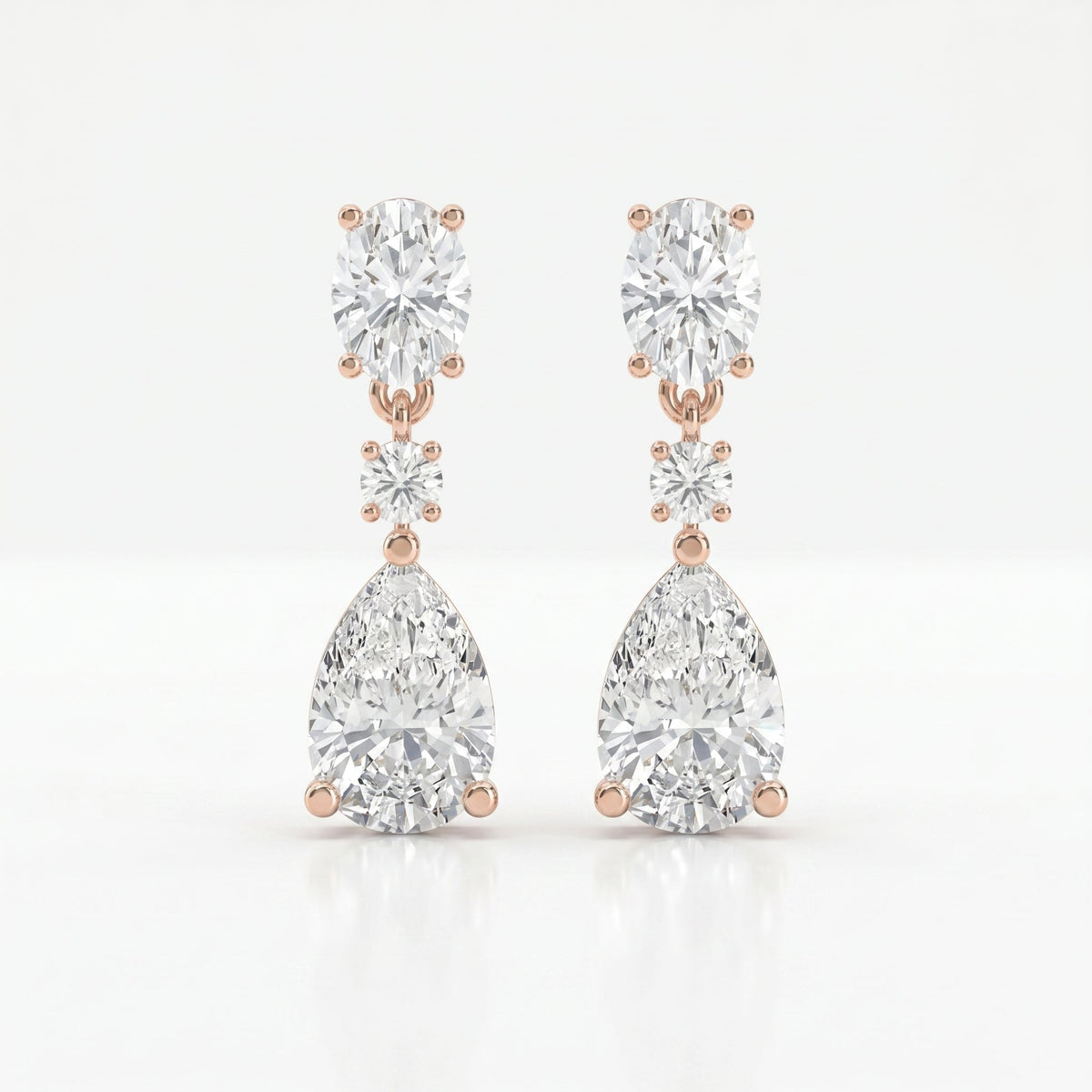 Elegant Diamond Drop Dangle Earring, view 4