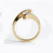 Contemporary Twisted Bypass Diamond Ring, view 5