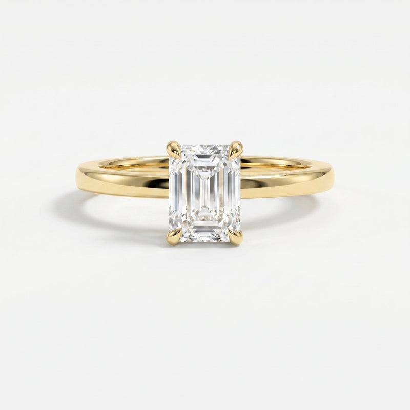 Emerald Cut Eclipse Ring, view 1