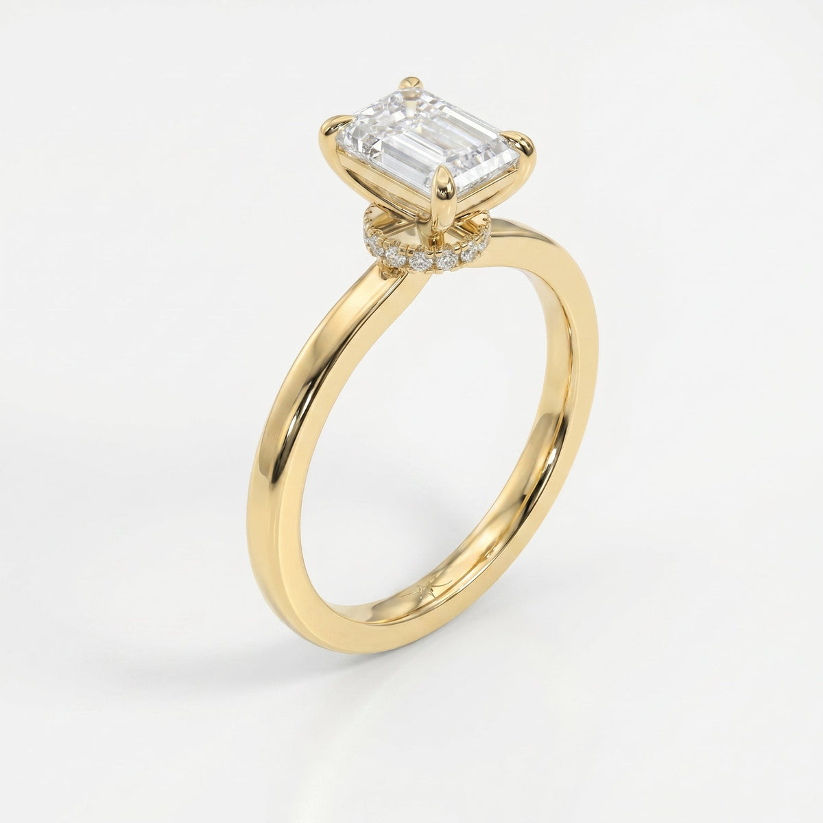 Emerald Cut Eclipse Ring, view 3