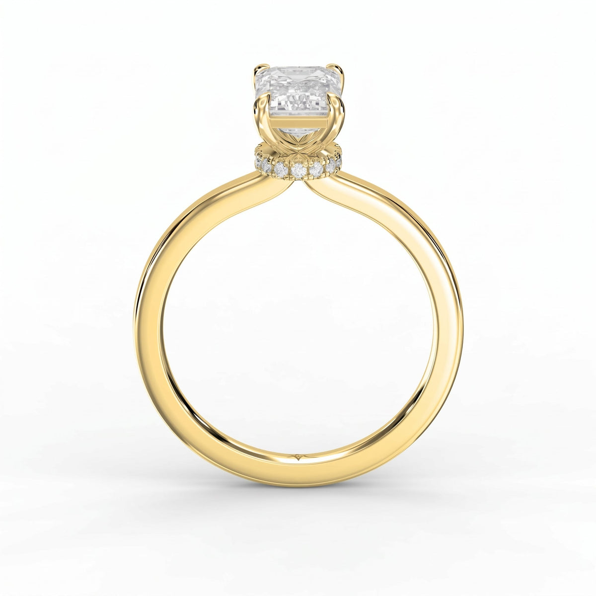 Emerald Cut Eclipse Ring, view 4