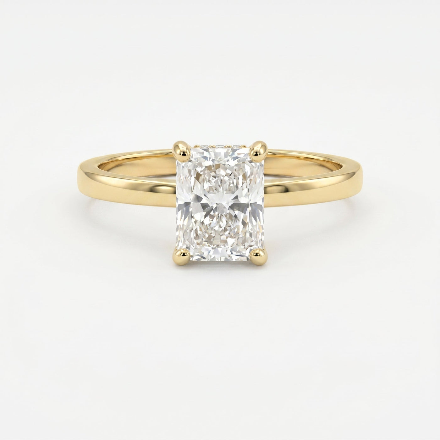 Luster Veil Radiant Hidden Halo Ring, view 1