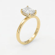 Luster Veil Radiant Hidden Halo Ring, view 3