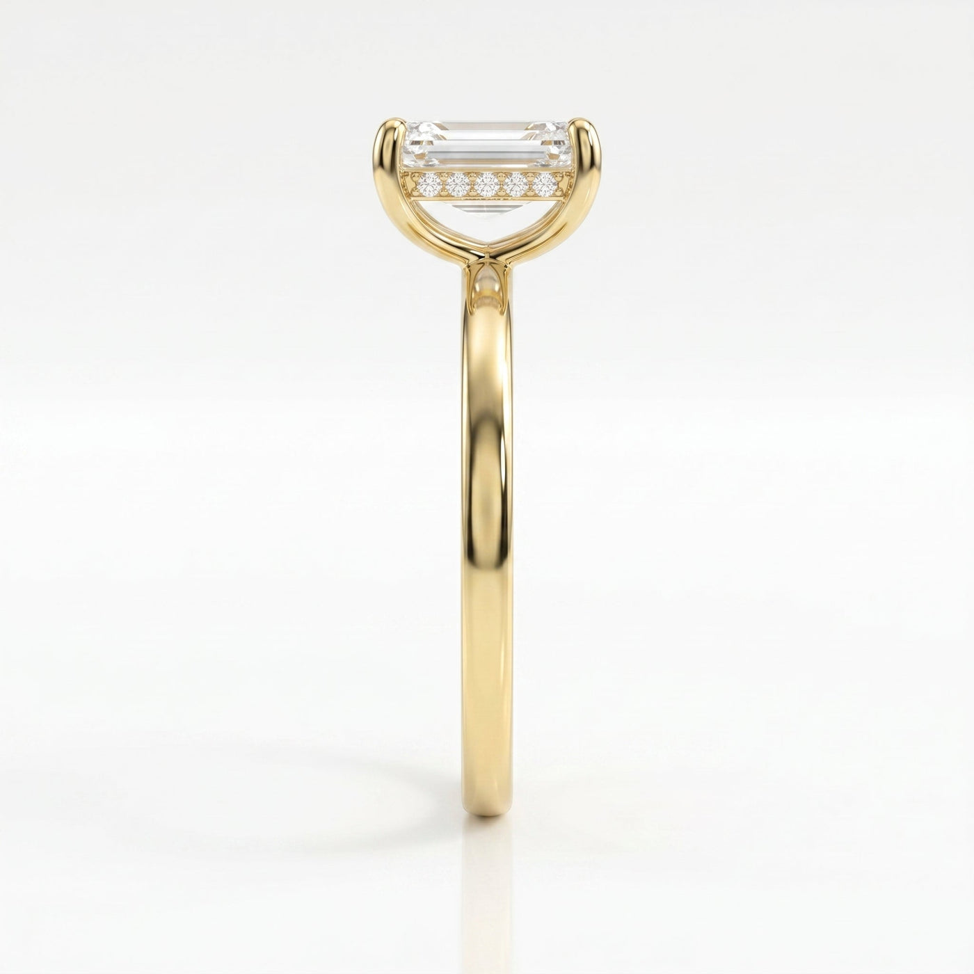Luster Veil Radiant Hidden Halo Ring, view 4