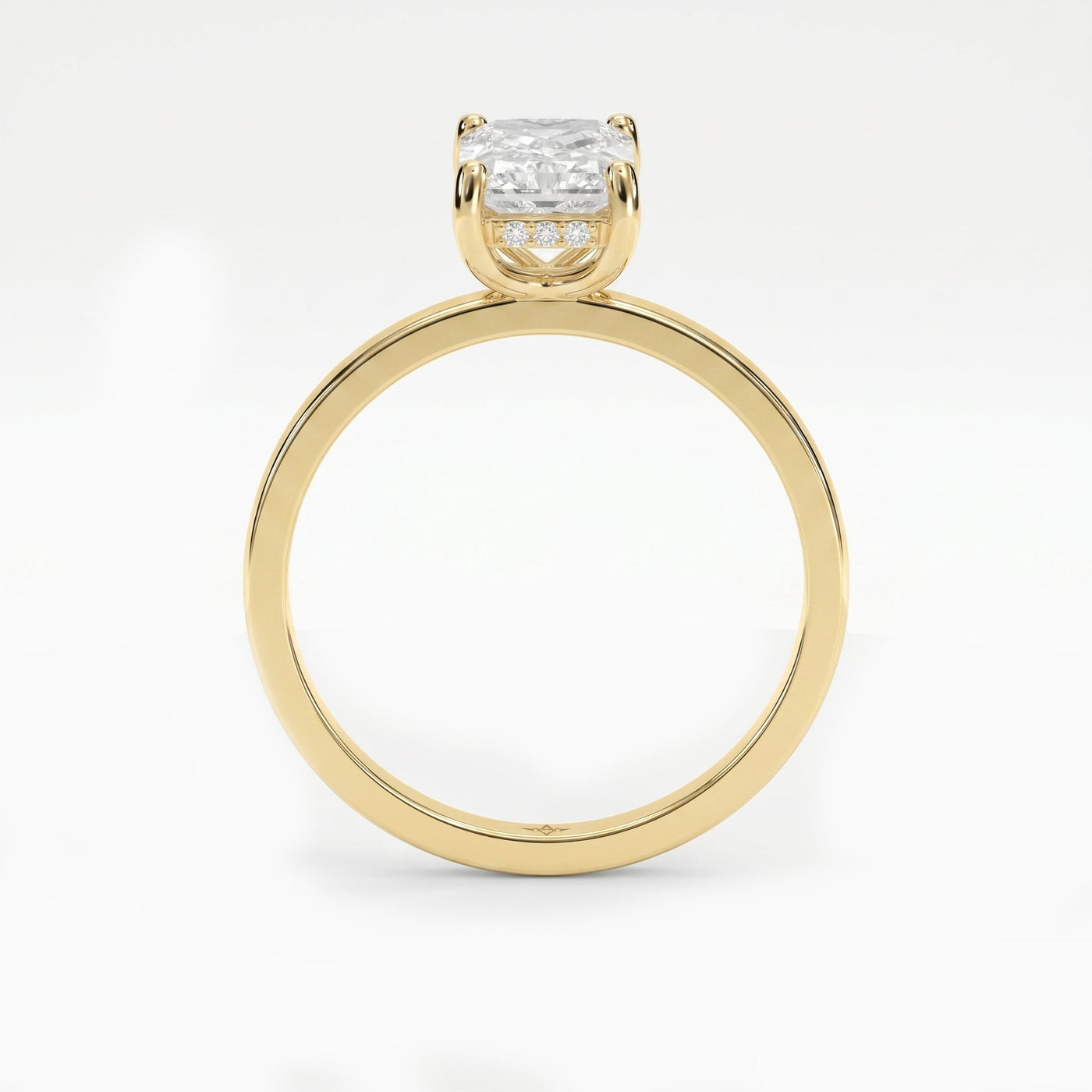 Luster Veil Radiant Hidden Halo Ring, view 5