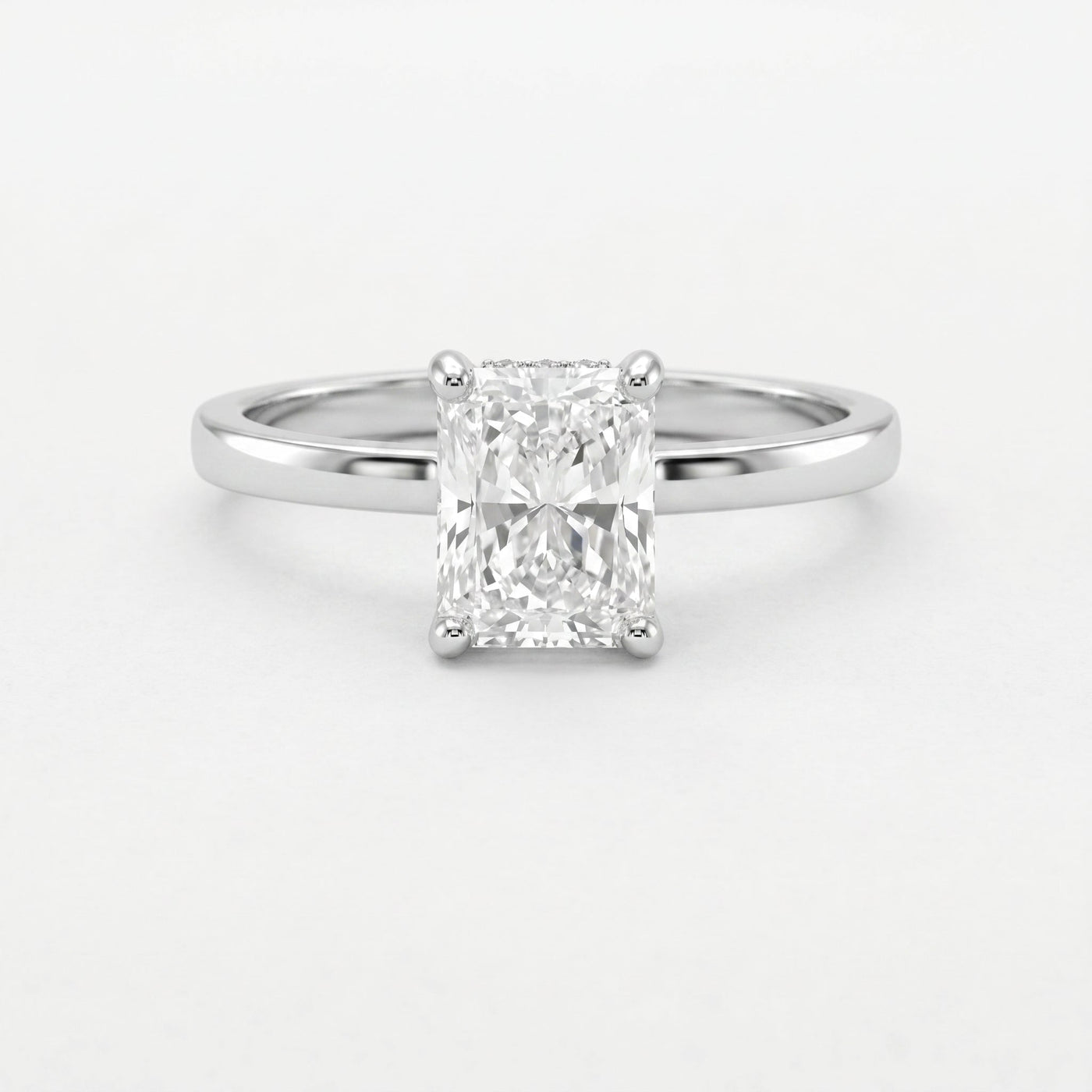 Luster Veil Radiant Hidden Halo Ring, view 6