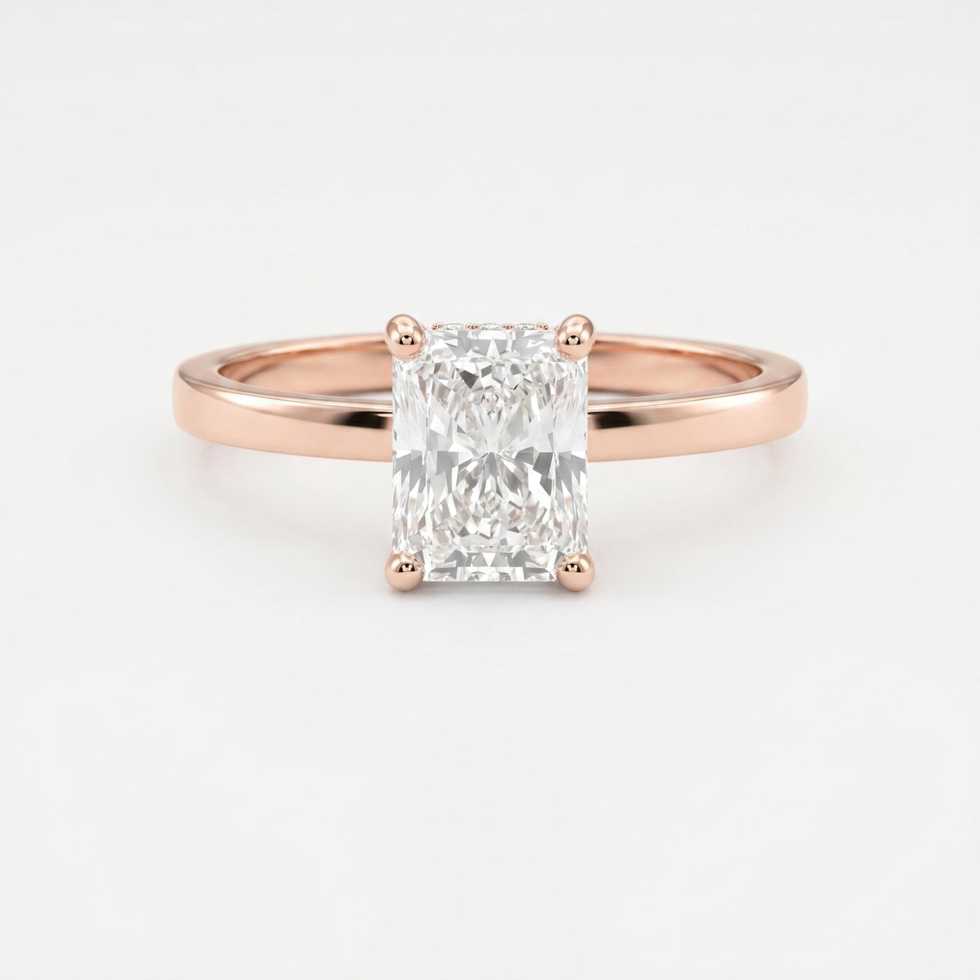 Luster Veil Radiant Hidden Halo Ring, view 7