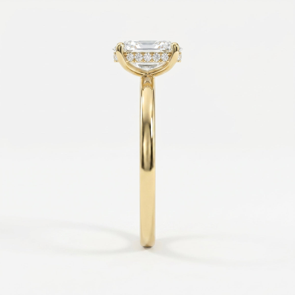 Vellore Aura Oval Brilliant Hidden Halo Ring, view 4