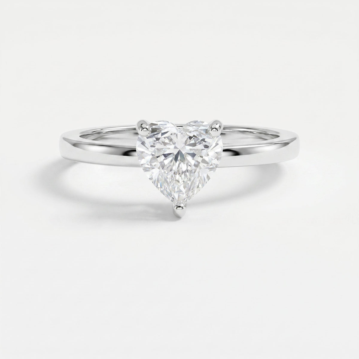 Amour Whisper Heart Brilliant Hidden Halo Ring, view 6