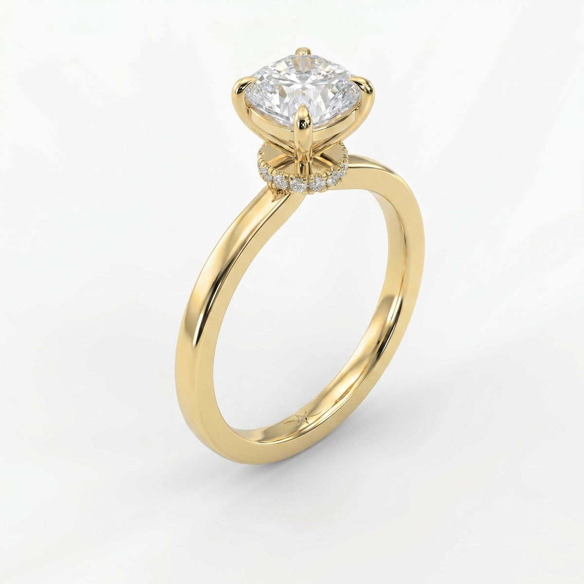 Velvet Aura Cushion Modified Brilliant Ring, view 3