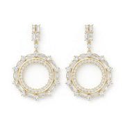 Diamond Circle Chandelier Fashion Earrings, view 1