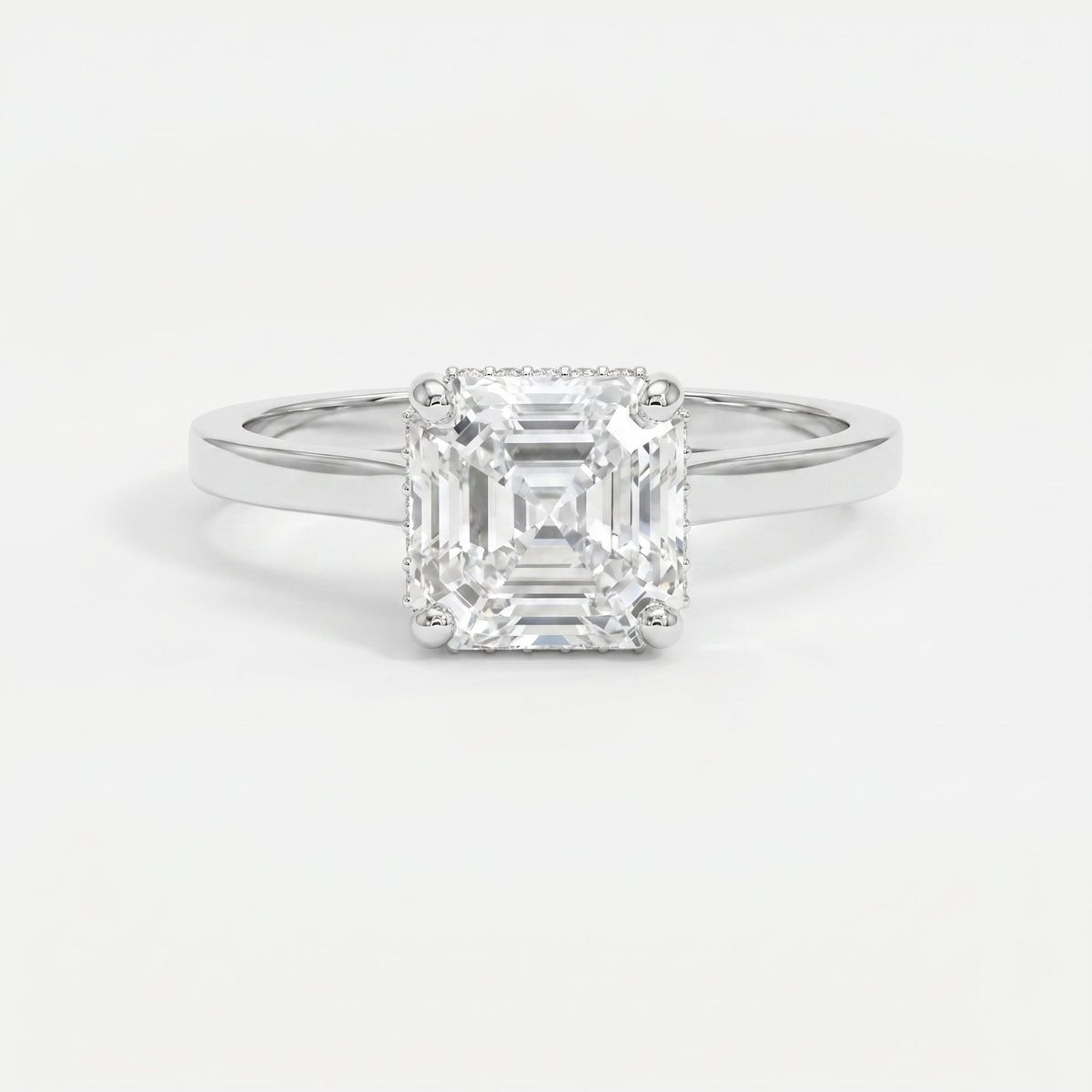 Axis Veil Asscher Cut Ring, view 3