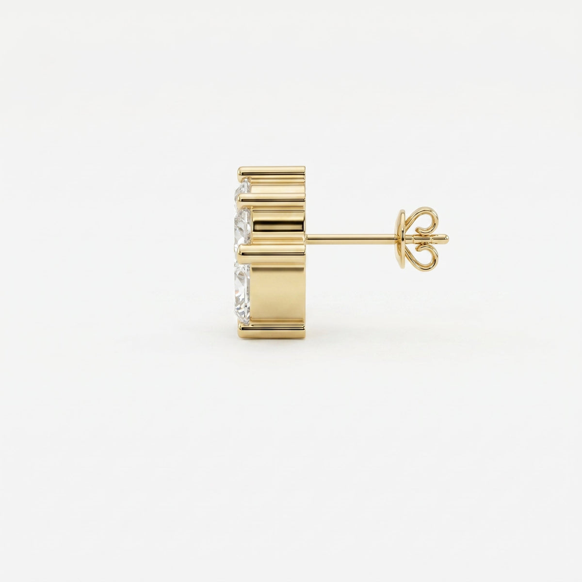 Heart Diamond Cluster Design Fashion Earrings, view 4