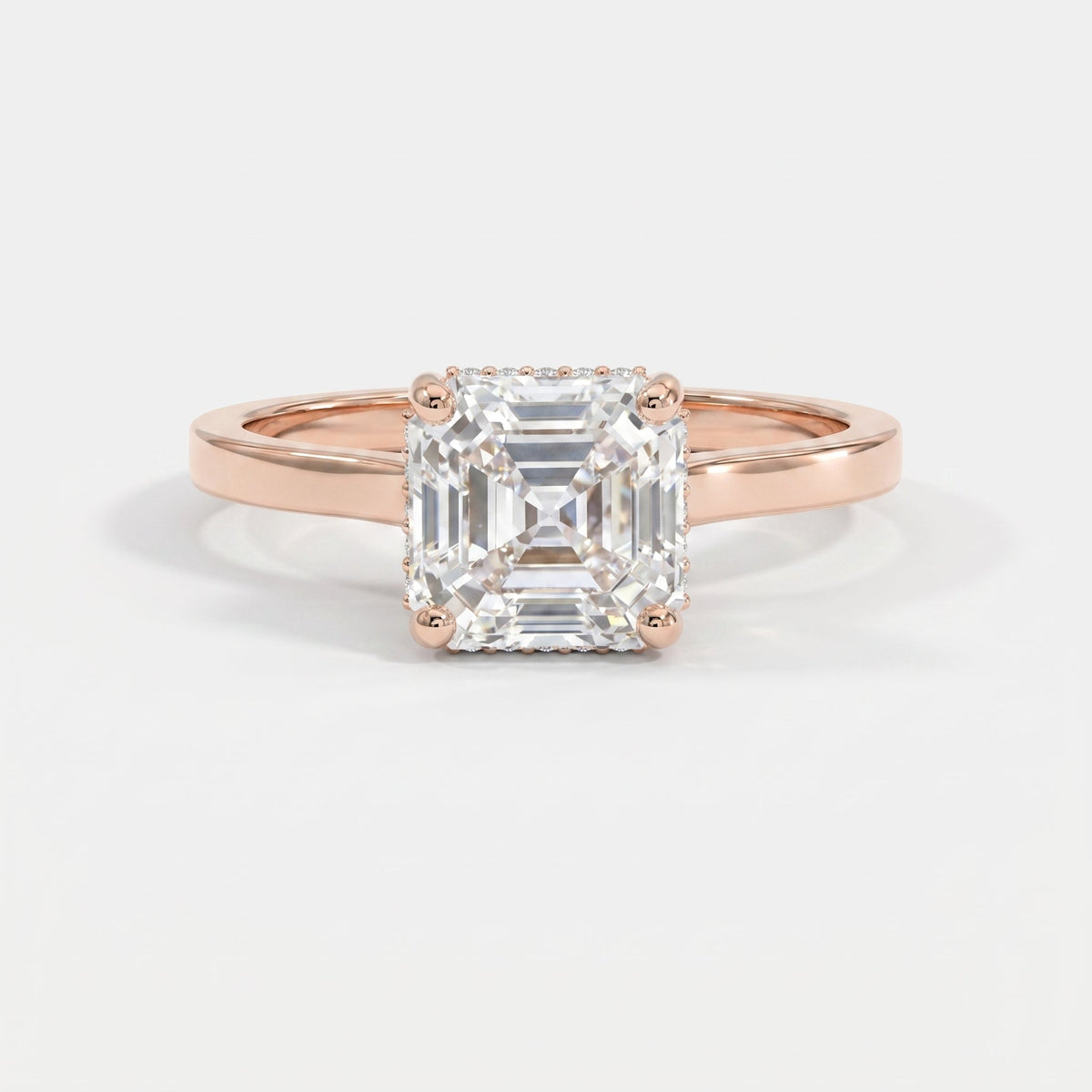 Axis Veil Asscher Cut Ring, view 4