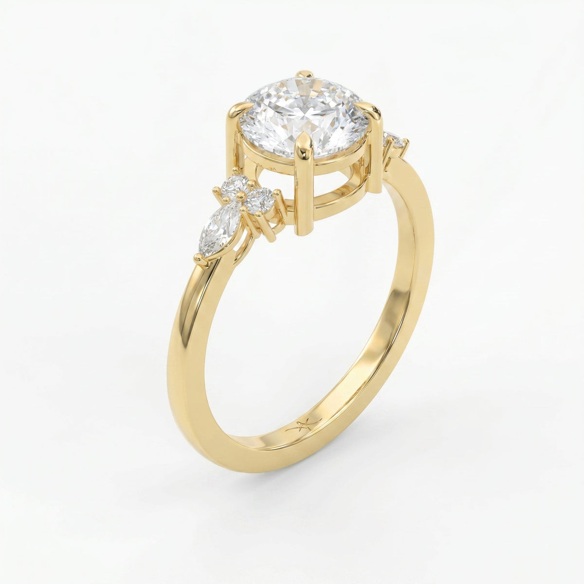 Halo Crest Round Ring, view 3
