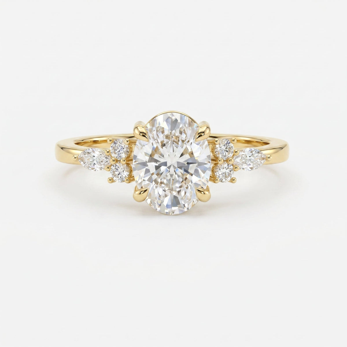 Soft Arc Oval Ring, view 1